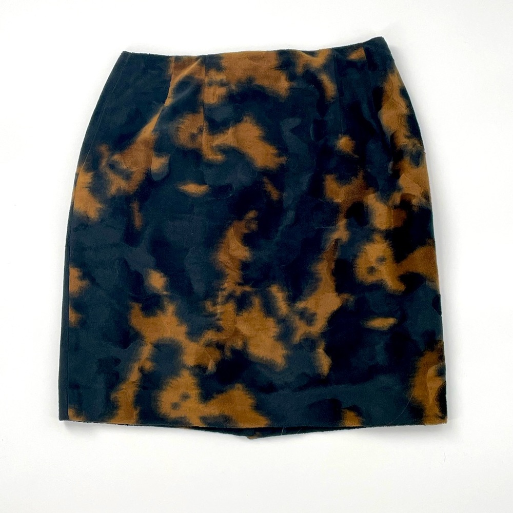 VTG Harvé Bernard Black Bronze “Tortoise Shell” High Waist Miniskirt - Picture 3 of 14